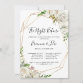 Gouden geometrische pioen avond voor repetitie din kaart (Voorkant)