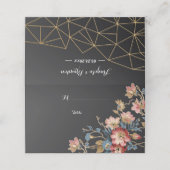 Gouden Geometrische Plaats Kaart Plaatskaartje (Buitenkant ongevouwen)