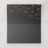 Gouden Geometrische Plaats Kaart Plaatskaartje (Binnenkant ongevouwen)