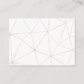Gouden geometrische RSVP reactie Informatiekaartje (Achterkant)