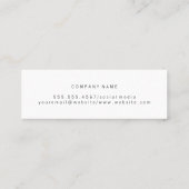 Gouden geometrische shimmer | Hex Trim MUA Mini Visitekaartje (Achterkant)