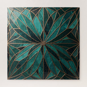 Gouden geometrische stervende patroon Art Deco lux Legpuzzel