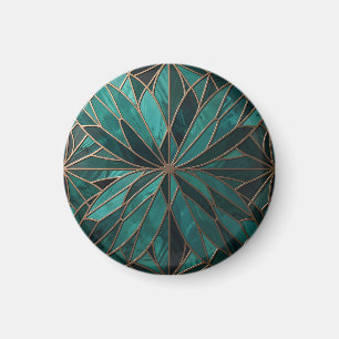 Gouden geometrische stervende patroon Art Deco lux Magneet