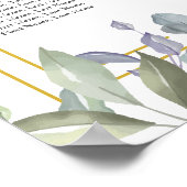 Gouden geometrische stoelenplattegrond voor trouwf poster (Hoek)