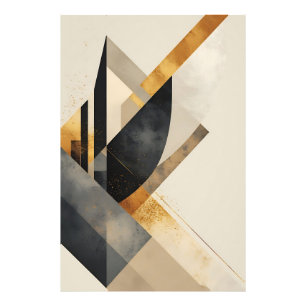 Gouden Geometrische Symfonie Foto Afdruk