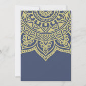 gouden geometrische uitnodiging voor een moslim hu (Achterkant)