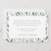 gouden geometrische waterverf bedankkaart (Achterkant)