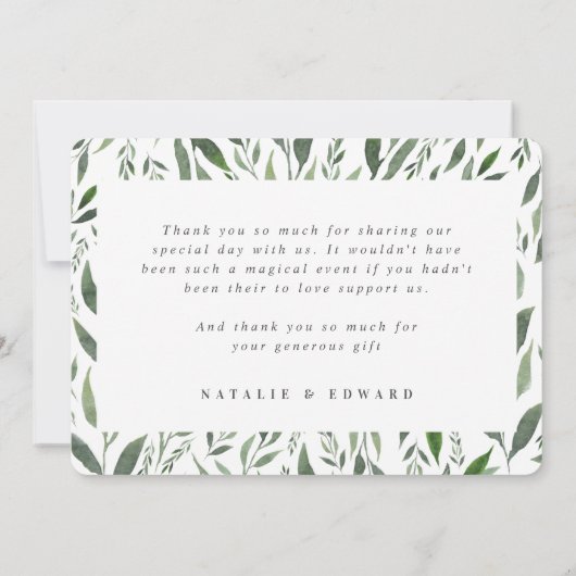 gouden geometrische waterverf bedankkaart (Achterkant)