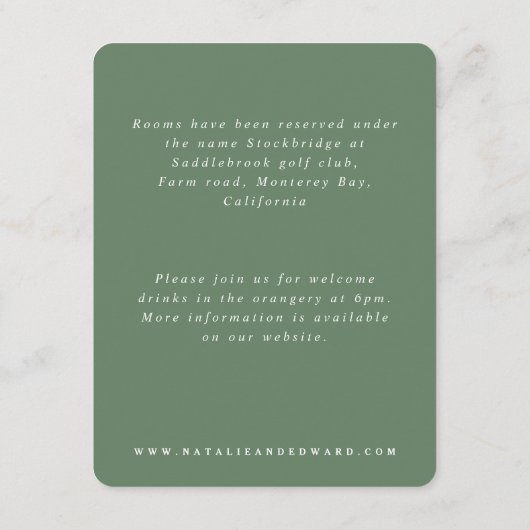 gouden geometrische waterverf gebladerte informatiekaartje (Achterkant)