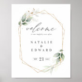 gouden geometrische waterverf grieks poster voor b (Voorkant)