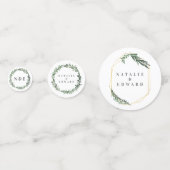 gouden geometrische waterverf groen confetti (Voorkanten)