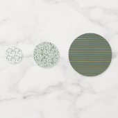 gouden geometrische waterverf groen confetti (Achterkanten)