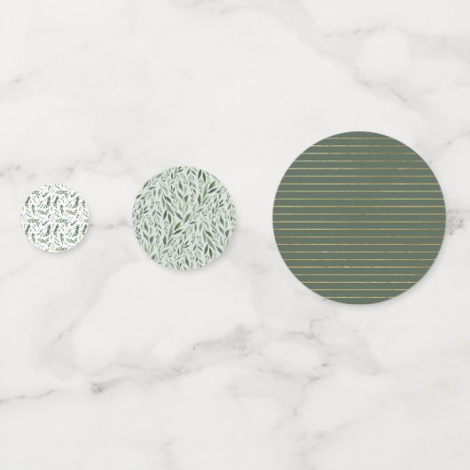 gouden geometrische waterverf groen confetti (Achterkanten)