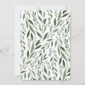 gouden geometrische waterverf groen kaart (Achterkant)