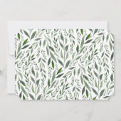 gouden geometrische waterverf groen kaart (Achterkant)