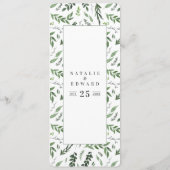 Gouden geometrische waterverf groen menu (Achterkant)