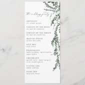 gouden geometrische waterverf groen programmakaart (Achterkant)