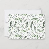 gouden geometrische waterverf groen RSVP kaartje (Achterkant)