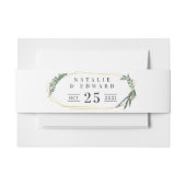 gouden geometrische waterverf groen uitnodigingen wikkel (Voorkant Voorbeeld)