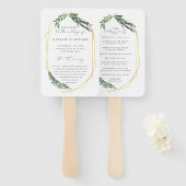 gouden geometrische waterverf handwaaier (Voorkant en achterkant)