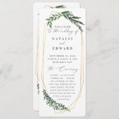 gouden geometrische waterverf programmakaart (Voorkant / Achterkant)