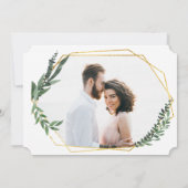 gouden geometrische waterverf save the date (Achterkant)