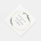 gouden geometrische waterverf servet (Hoek)