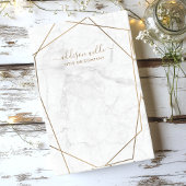 Gouden Geometrische Witte Marmeren Abstract Zakeli Post-it® Notes