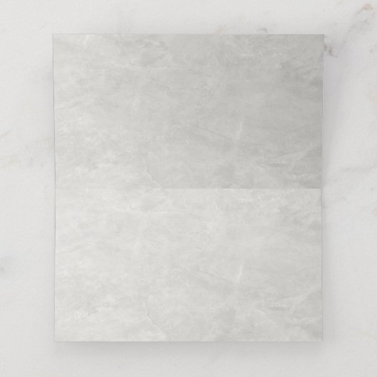 Gouden Geometrische Witte Marmeren Bruiloft Gevouw Plaatskaartje (Binnenkant ongevouwen)