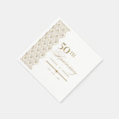 Gouden gepersonaliseerde Jubilea servet (Hoek)