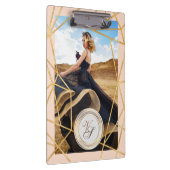 Gouden Gepersonaliseerde Meisje Mode Modern Elegan Klembord (Rechts)