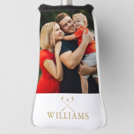 Gouden Gepersonaliseerde Naam Initiaal Foto Golfheadcover