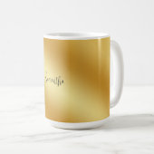Gouden gepersonaliseerde naam koffiemok (Voorkant rechts)