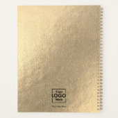 Gouden Gepersonaliseerde Zakelijke Logo Tekst Bedr Planner (Achterkant)
