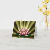 Gouden geplooide noot/Wenskaart Kaart (Gele Bloem)