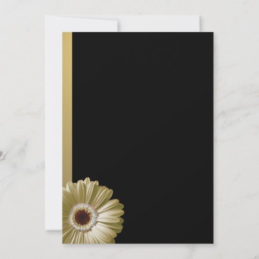 Gouden Gerbera-Margriet 50ste verjaardag Kaart (Achterkant)