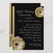 Gouden Gerbera-Margriet 50ste verjaardag Kaart (Voorkant / Achterkant)