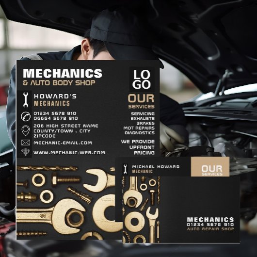 Gouden Gereedschap, Auto Mechanic & Reparaties Adv Flyer