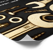 Gouden Gereedschap, Auto Mechanic & Reparaties Adv Poster (Hoek)