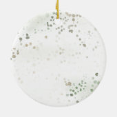 Gouden geruite kerstboog jaaraccent keramisch ornament (Achterkant)
