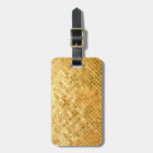 Gouden Geruite Schubben Bagagelabel (Voorkant verticaal)