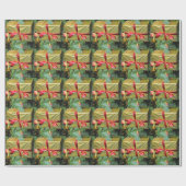 Gouden geschenkdozen cadeaupapier (Vlak)