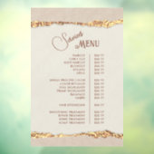 Gouden Gescheurd Papier Services Menu Raamsticker (Vel 3)