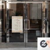 Gouden Gescheurd Papier Services Menu Raamsticker (Kantoordeur)