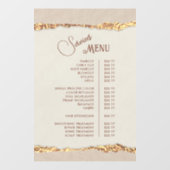 Gouden Gescheurd Papier Services Menu Raamsticker (Vel)