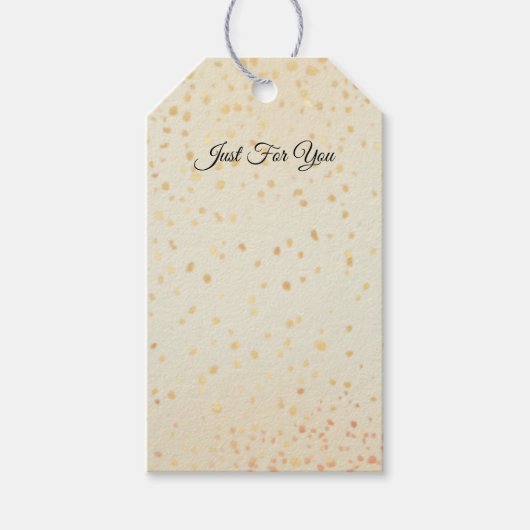 Gouden Gesprokkeld Cadeaukaartjes Cadeaulabel (Voorkant)