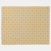 Gouden gestippelde cirkel geometrisch patroon flee fleece deken (Voorkant (Horizontaal))