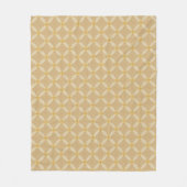 Gouden gestippelde cirkel geometrisch patroon fleece deken (Voorkant)