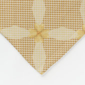 Gouden gestippelde cirkel geometrisch patroon fleece deken (Hoek)