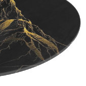 Gouden gestructureerde abstracte berg lijntekening snijplank (Hoek)